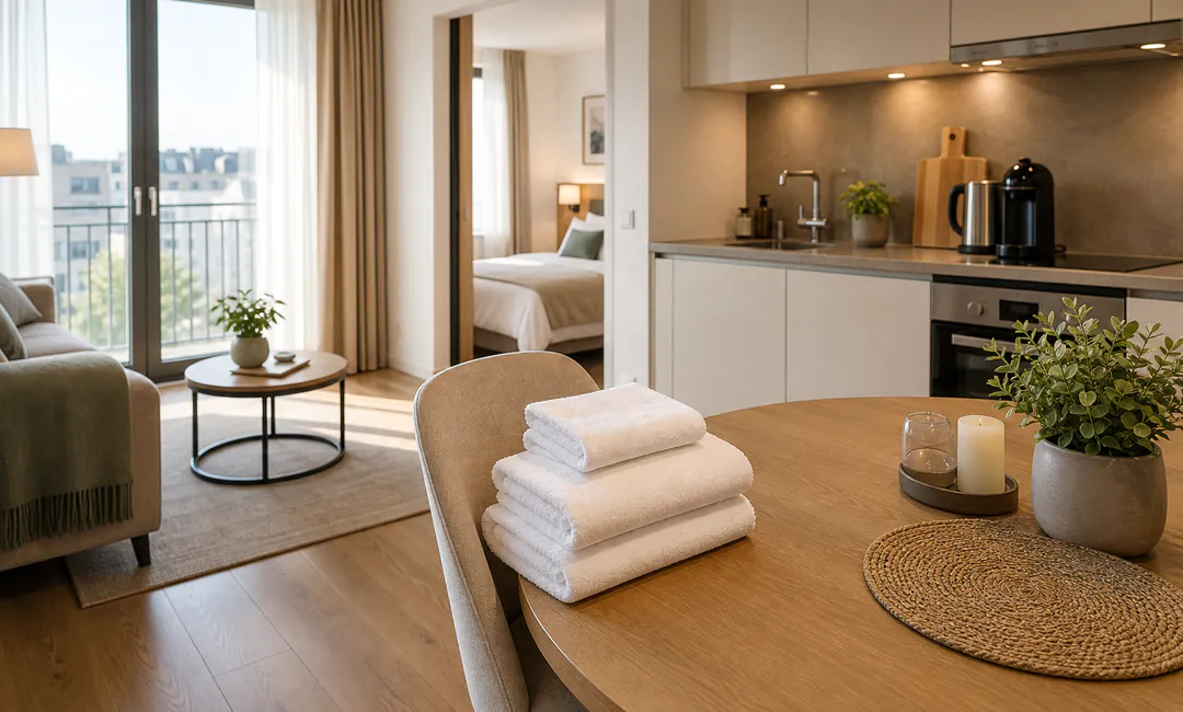 Professionell geführte Ferienwohnung mit frischer Wäsche vor Anreise