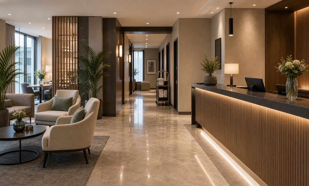 Hotelservice für Stadthotels Modernes Stadthotel als Zielgruppe für Housekeeping und Hotelreinigung in Köln