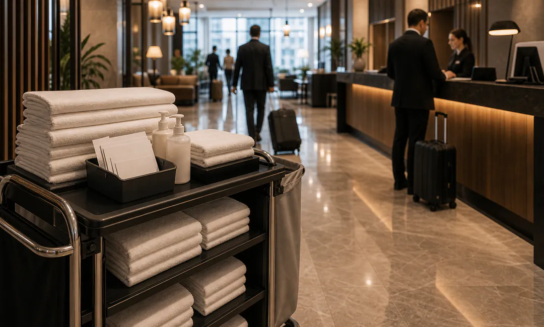 Messe Hotelservice in Köln mit zusätzlicher Wäsche und Lobby-Support bei hoher Auslastung